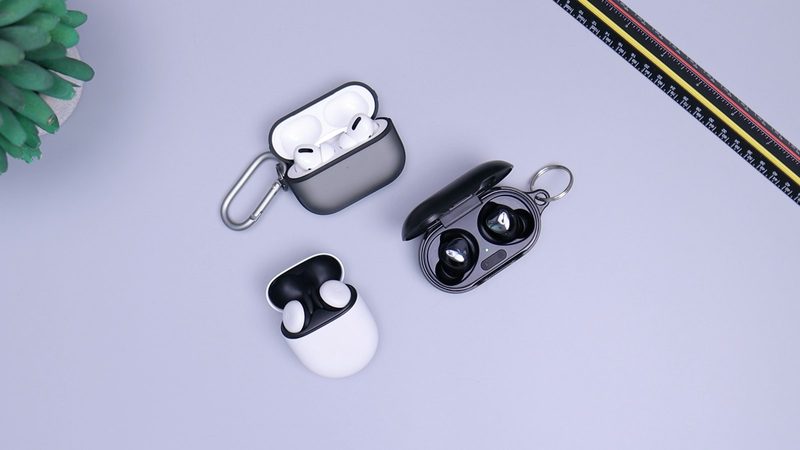 In-ear monitors on a dark surface