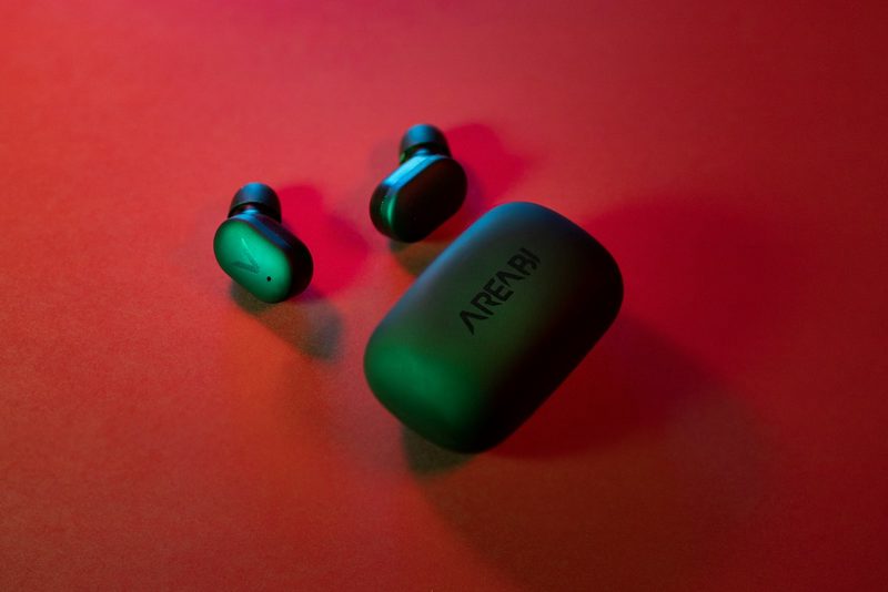 Wired earphones coiled